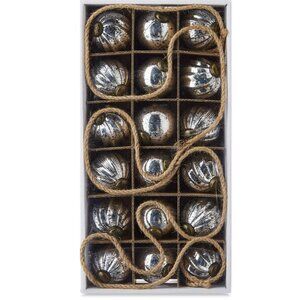 MY TEXAS HOUSE 6 ft SILVER SHATTERPROOF ORNAMENT GARLAND Rustic Charm Holiday